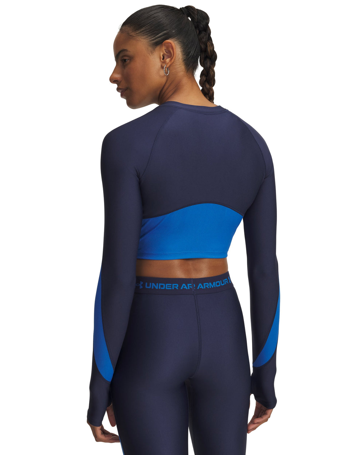 UA HG Rib 1/4 Zip - Washed Navy / Blue Atlantis / Blue Atlantis - 403