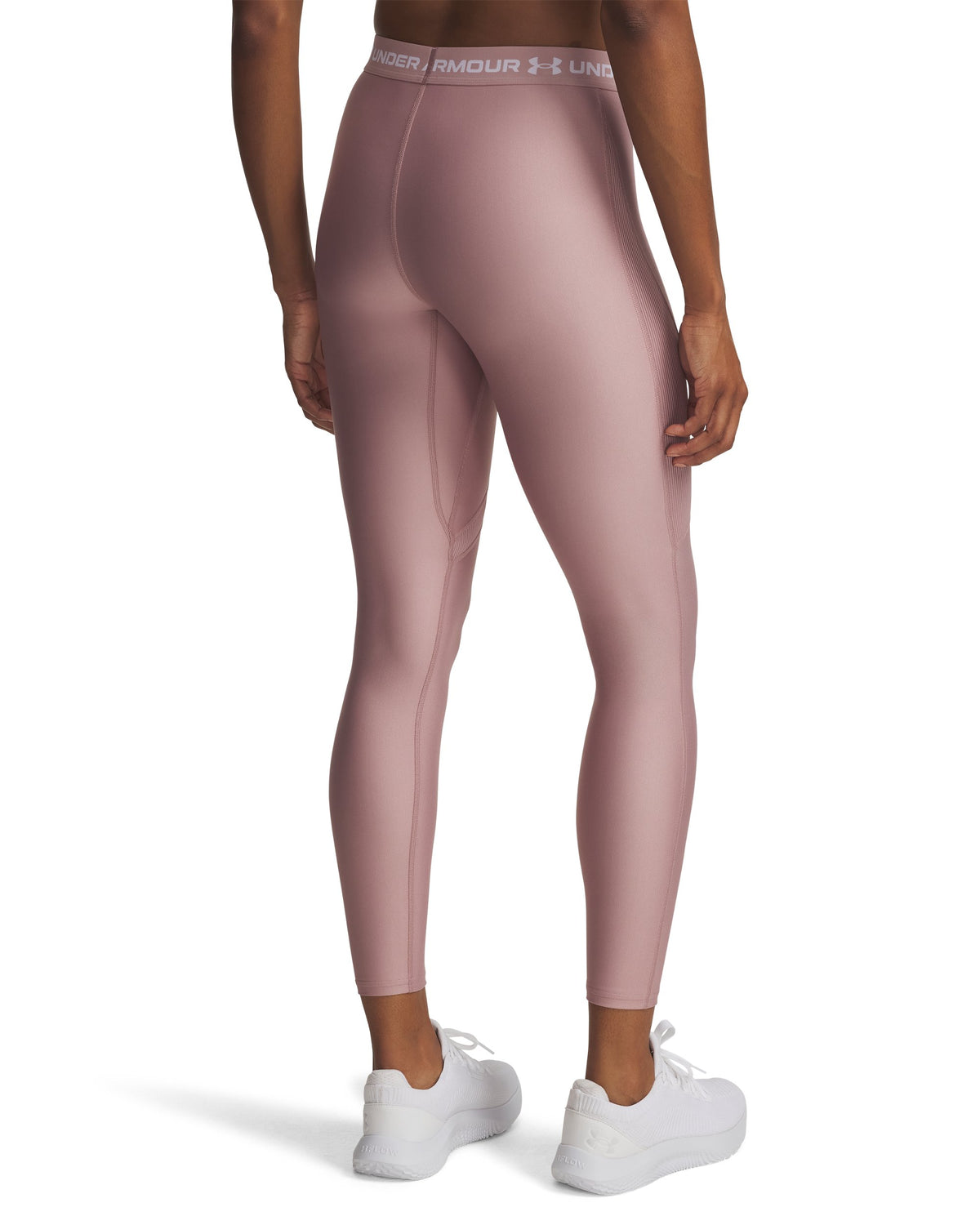 UA HG Rib Legging - Pink / White - 673