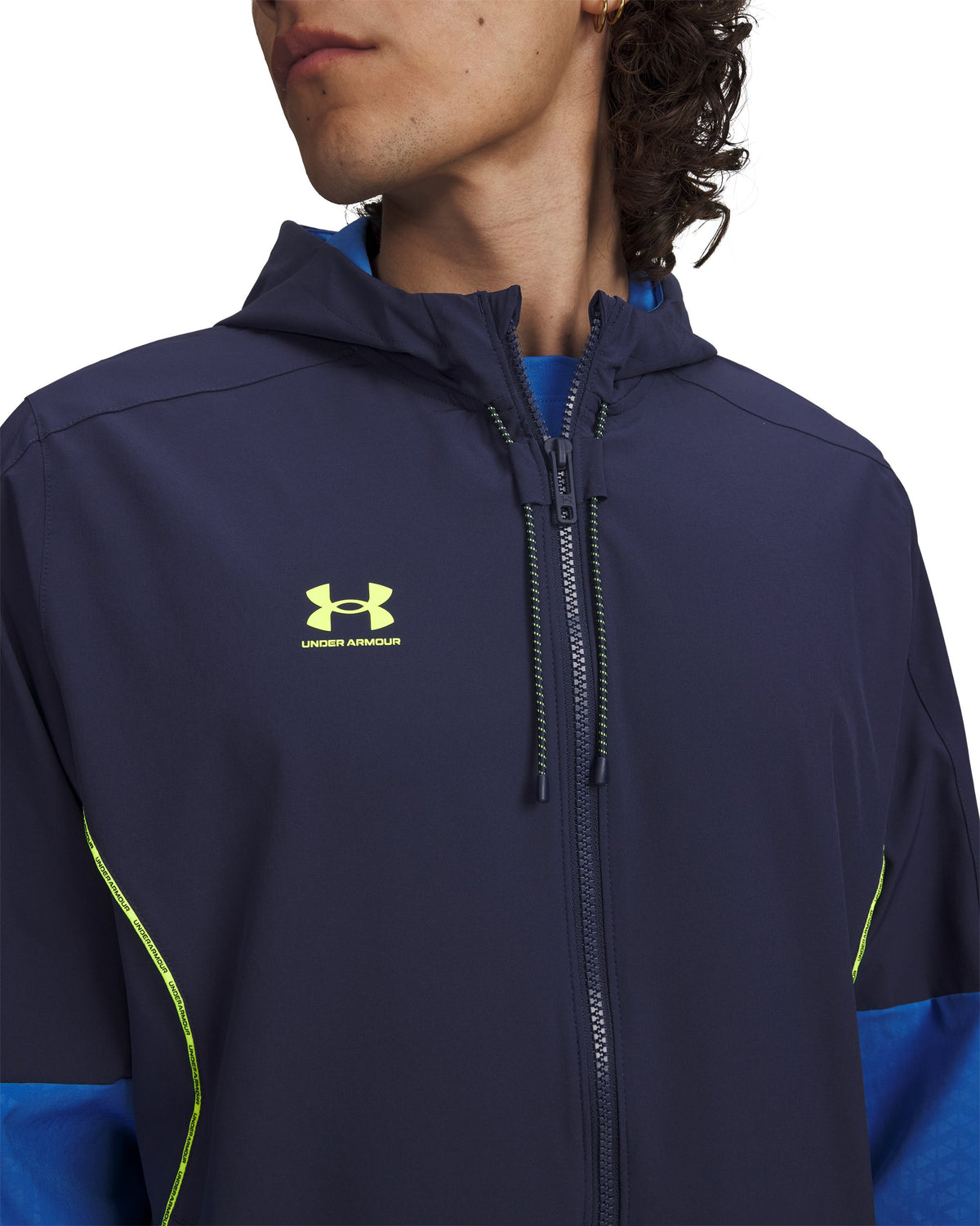 UA M Ch. Pro Tracksuit - Washed Navy / High Vis Yellow - 403