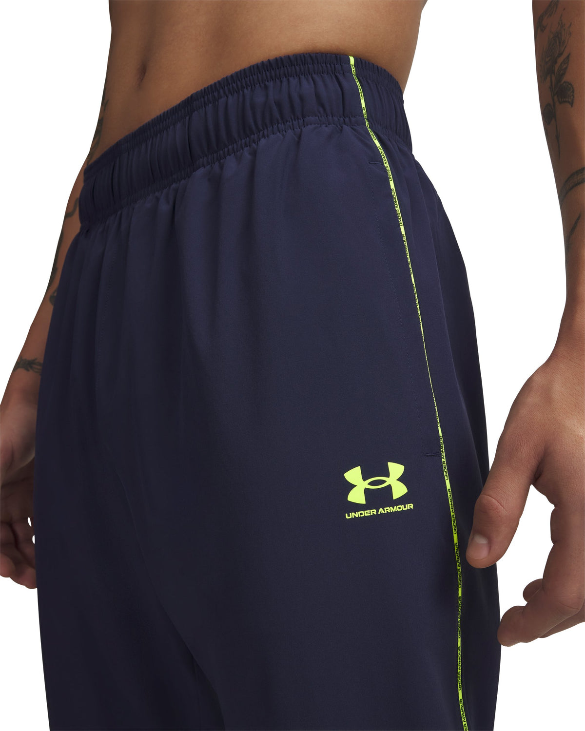 UA M Ch. Pro Tracksuit - Washed Navy / High Vis Yellow - 403