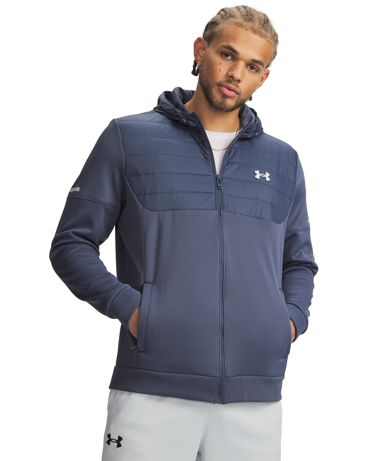 UA Armour Flc Pro Utility FZ - Downpour Gray / White - 044
