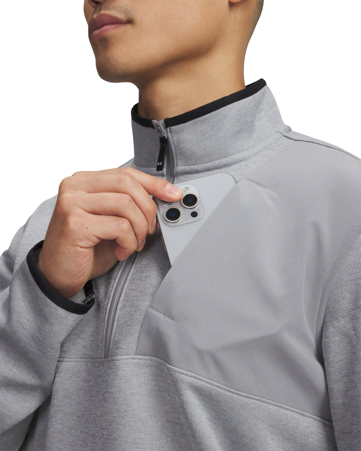 UA Drive SweaterFleece HZ - Steel / Mod Gray / Steel - 035