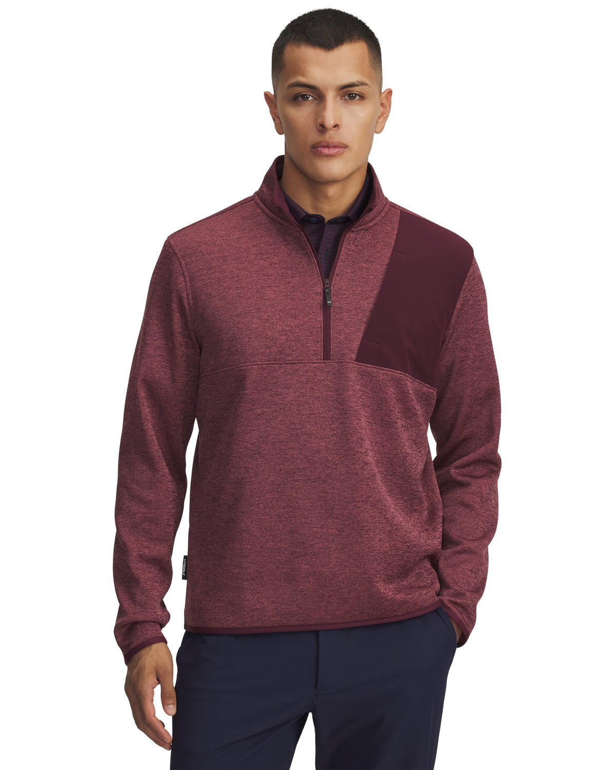 UA Drive SweaterFleece HZ - Red / Dark Maroon - 600