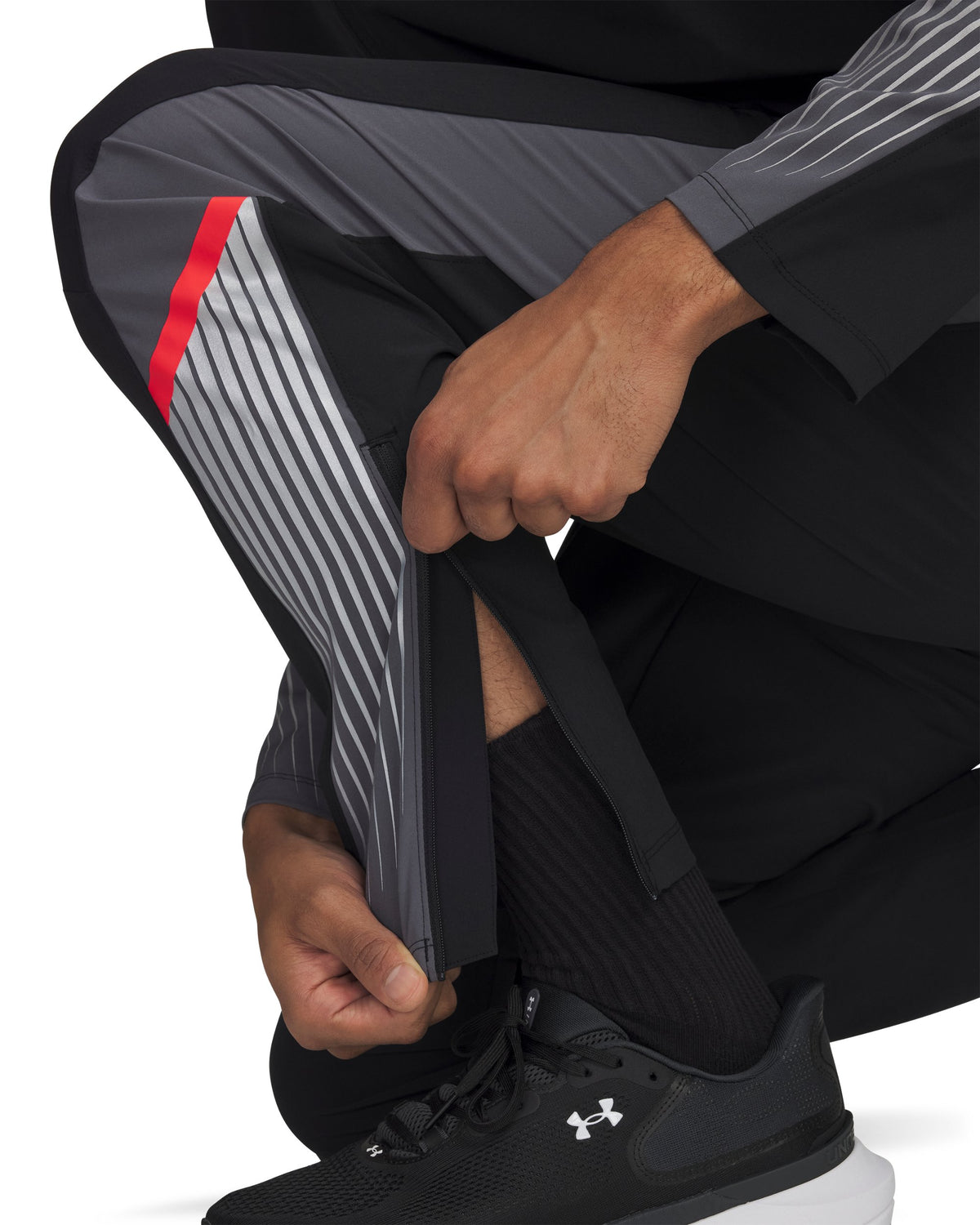 UA Velociti Storm Pant - Black / Castlerock / Reflective - 001
