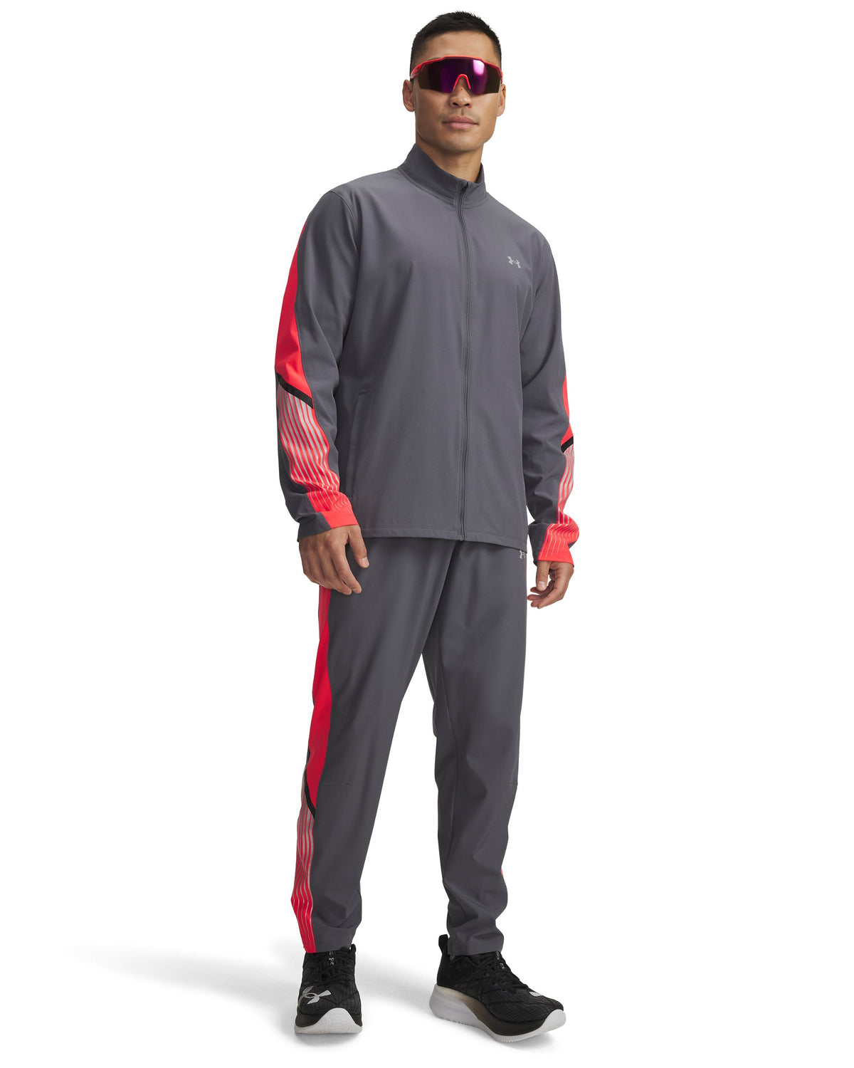 UA Velociti Storm Pant - Castlerock / Racer Red / Reflective - 025