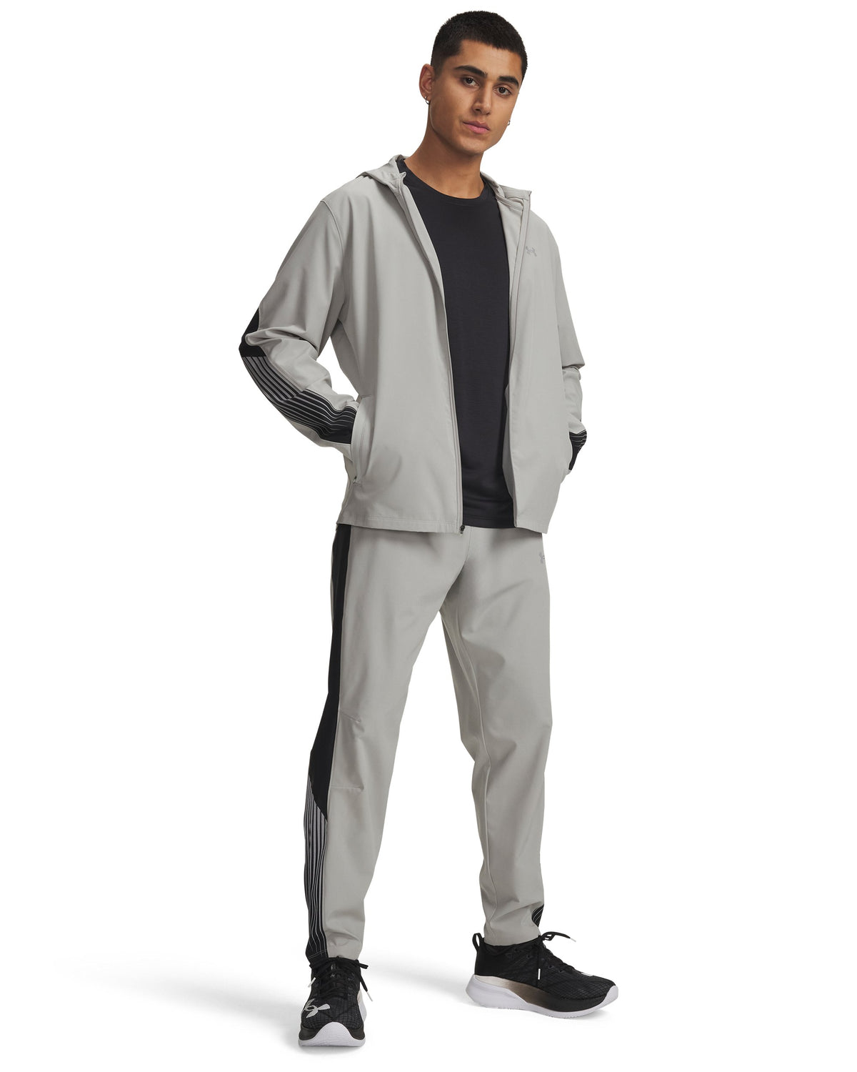 UA Velociti Storm Pant - אפור / שחור / רפלקטיבי - 069