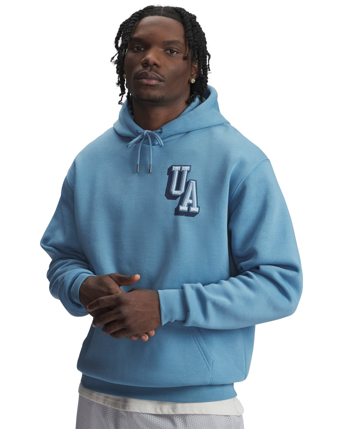 UA Icon Flc Graphic Top - Blue Smoke / Black - 418