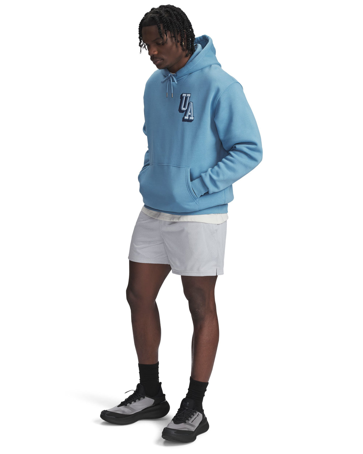 UA Icon Flc Graphic Top - Blue Smoke / Black - 418