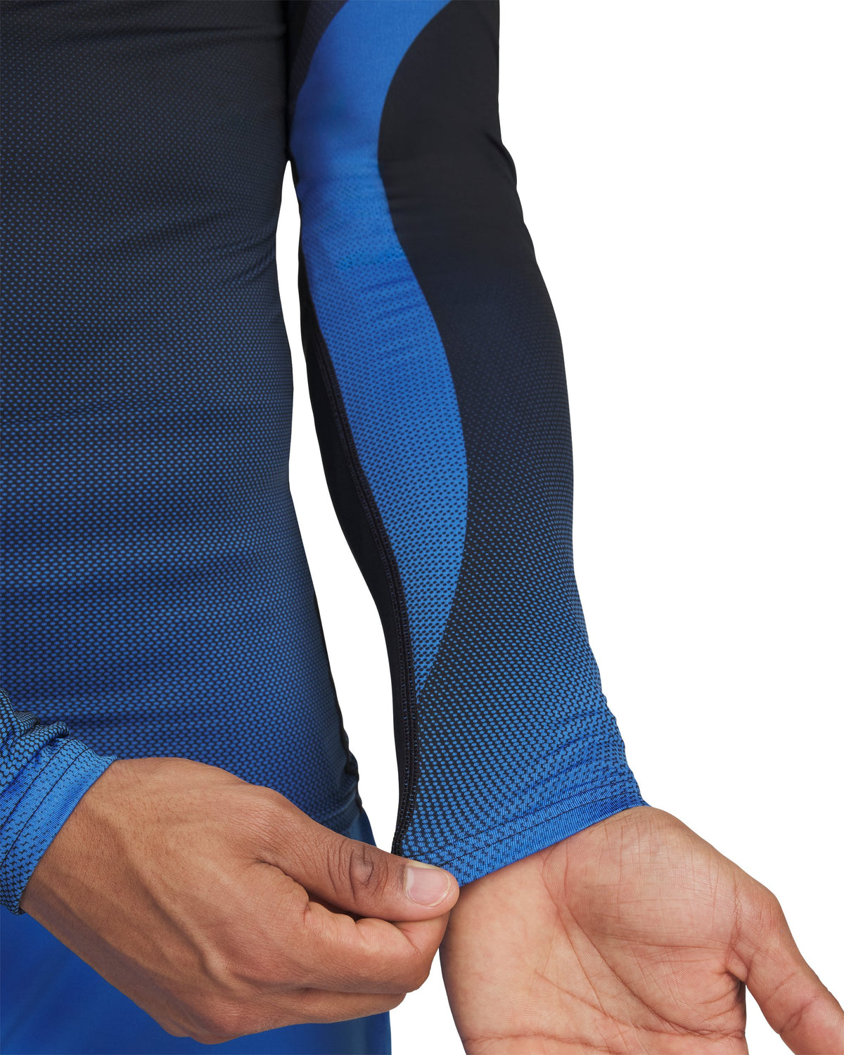 UA Heatgear Sub Crew LS - Blue Atlantis / Black / White - 402