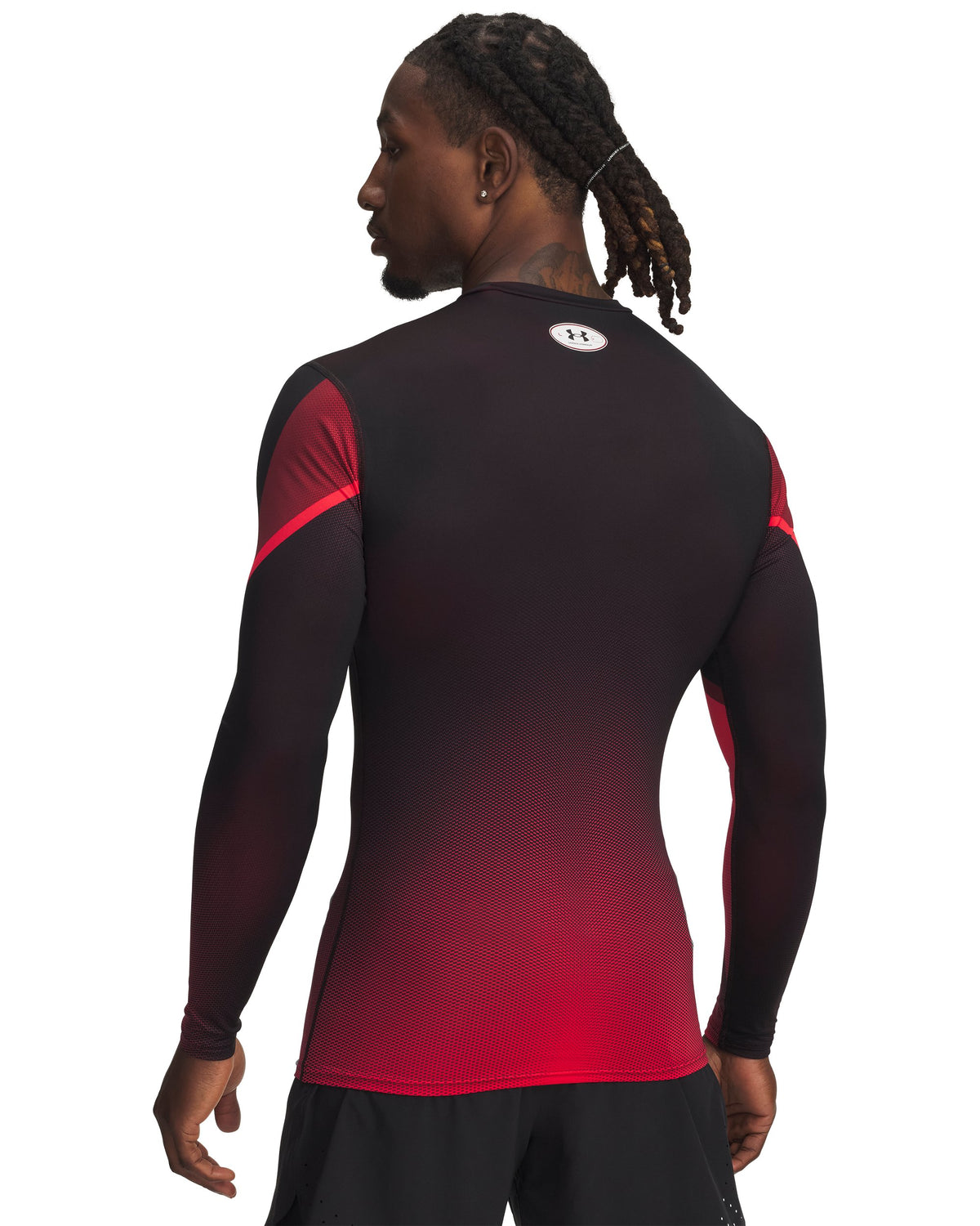 UA Heatgear Sub Crew LS - Red / Black / White - 600