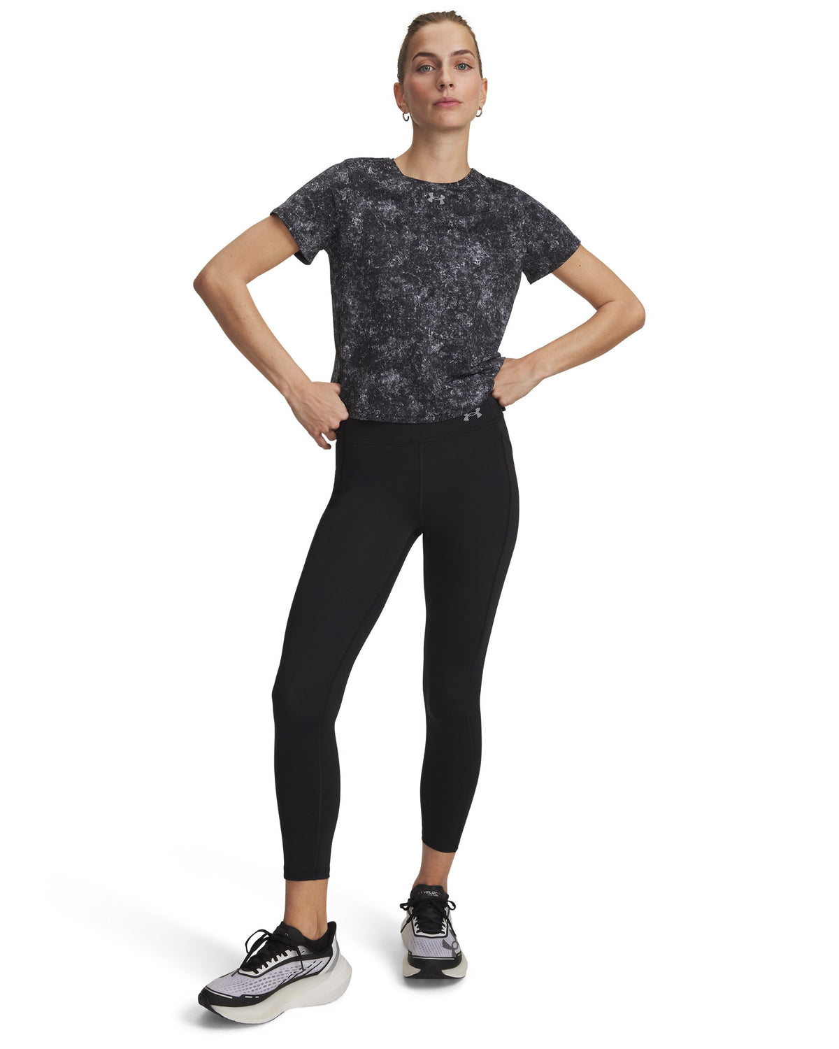 UA Velociti Ankle Tights - Black / Reflective - 001