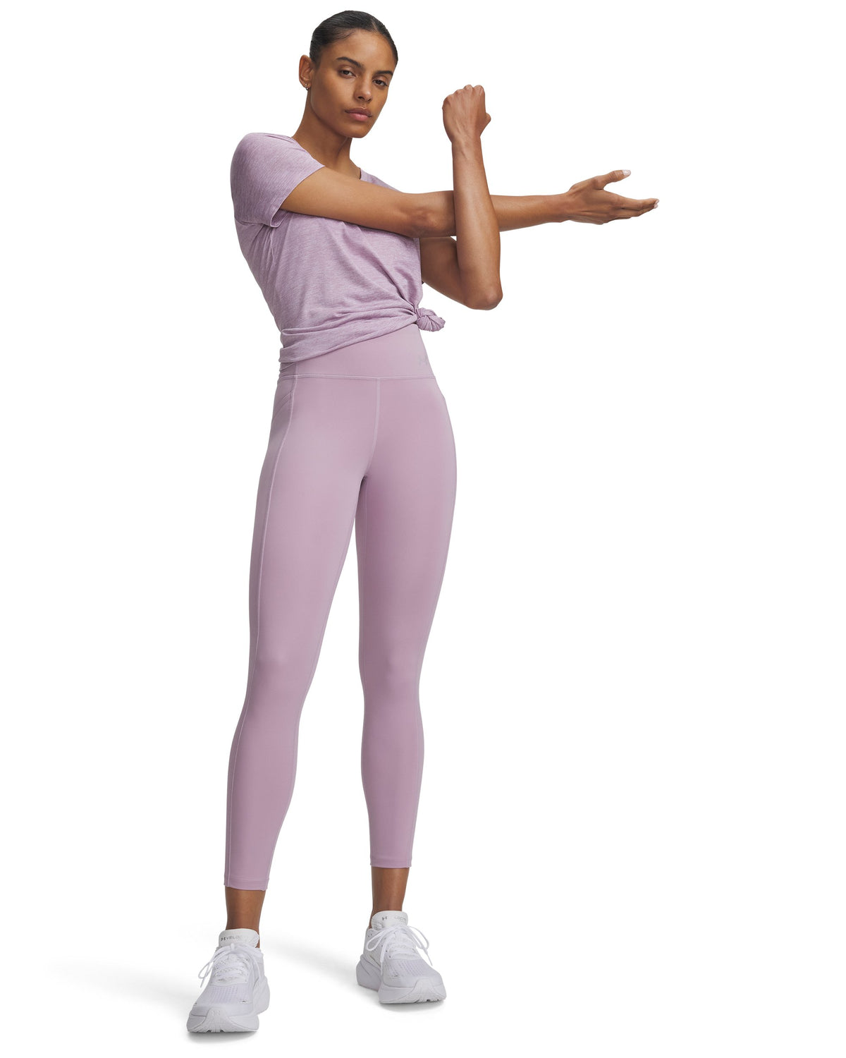 UA Velociti Ankle Tights - Pink / Reflective - 698