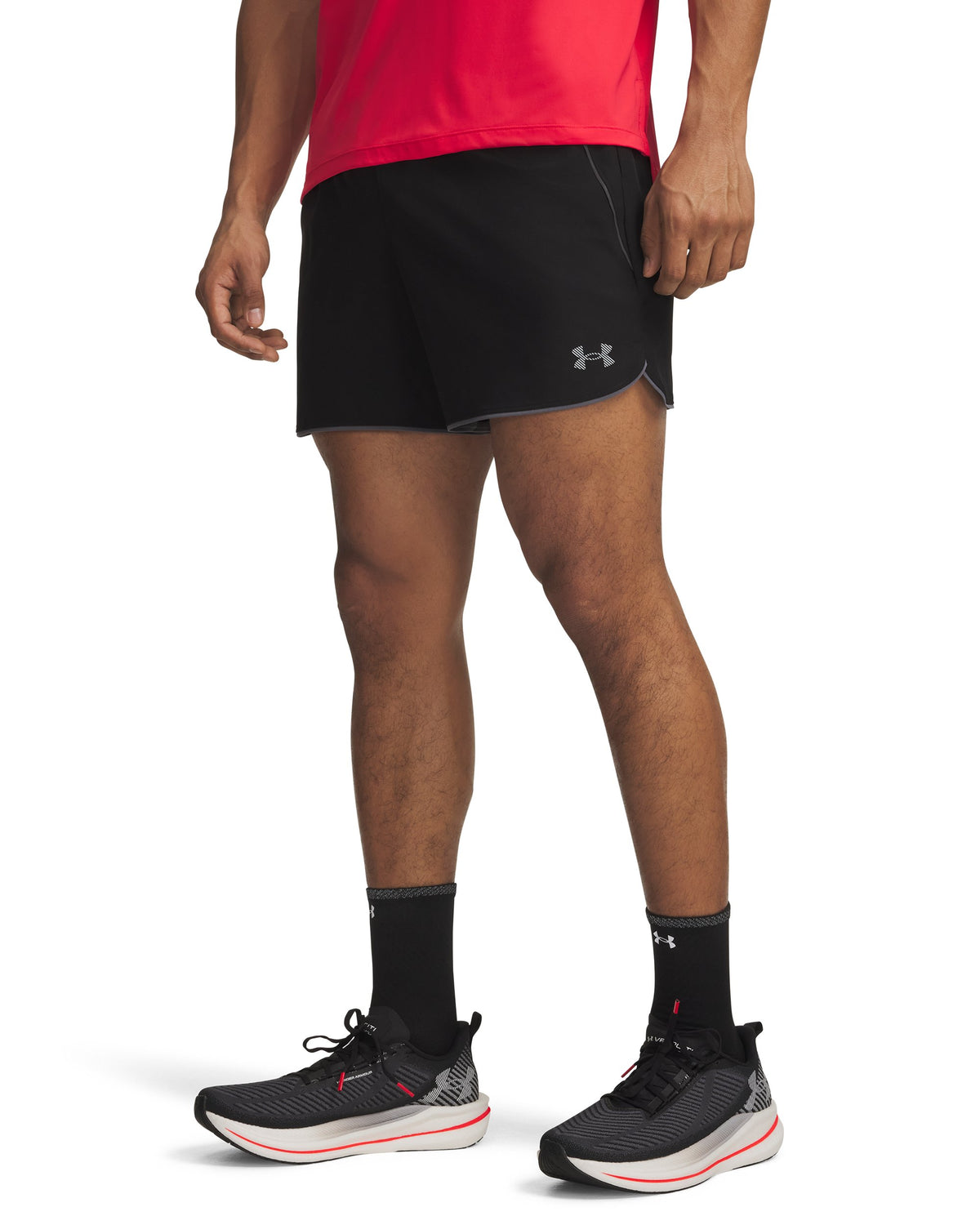 UA Velociti Pro 5in Short - Ultimate Black / Reflective - 008