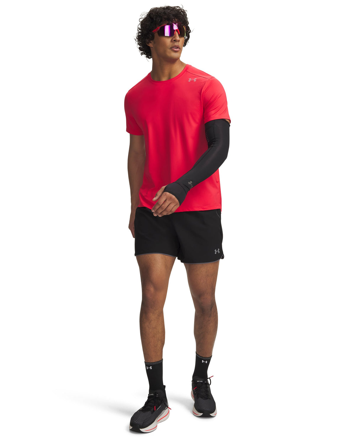 UA Velociti Pro 5in Short - Ultimate Black / Reflective - 008
