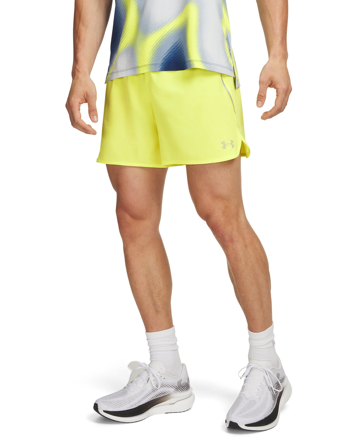 UA Velociti Pro 5in Short - Yellow / Reflective - 738