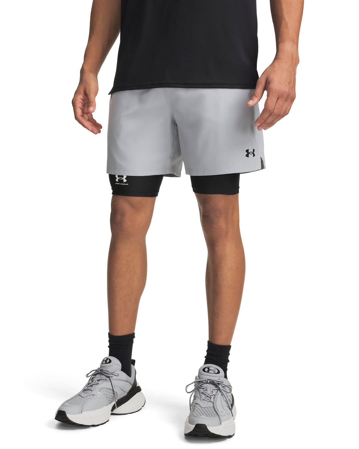 UA Vanish Wven Short 2.0 6in - Mod Gray / Black - 011