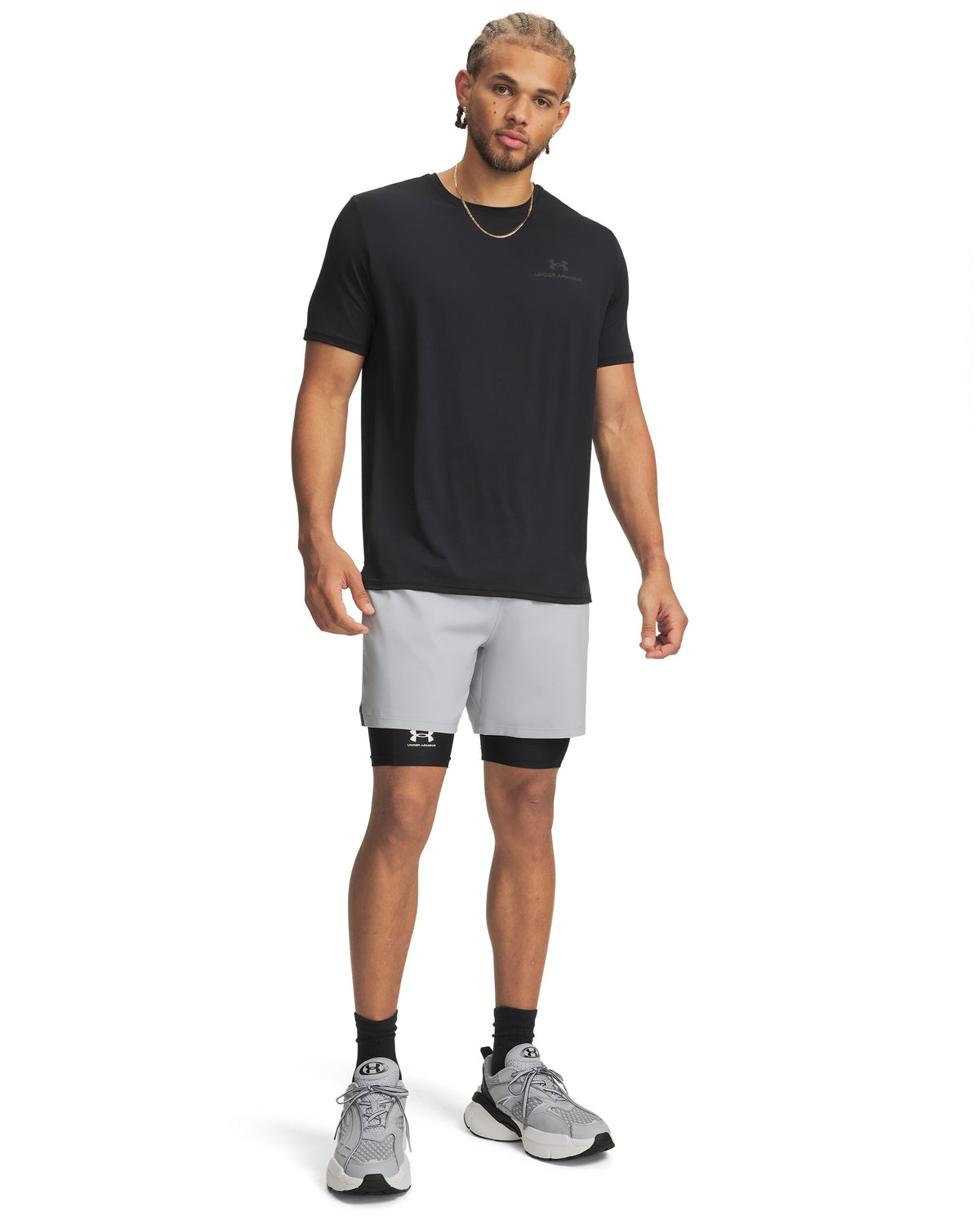 UA Vanish Wven Short 2.0 6in - Mod Gray / Black - 011