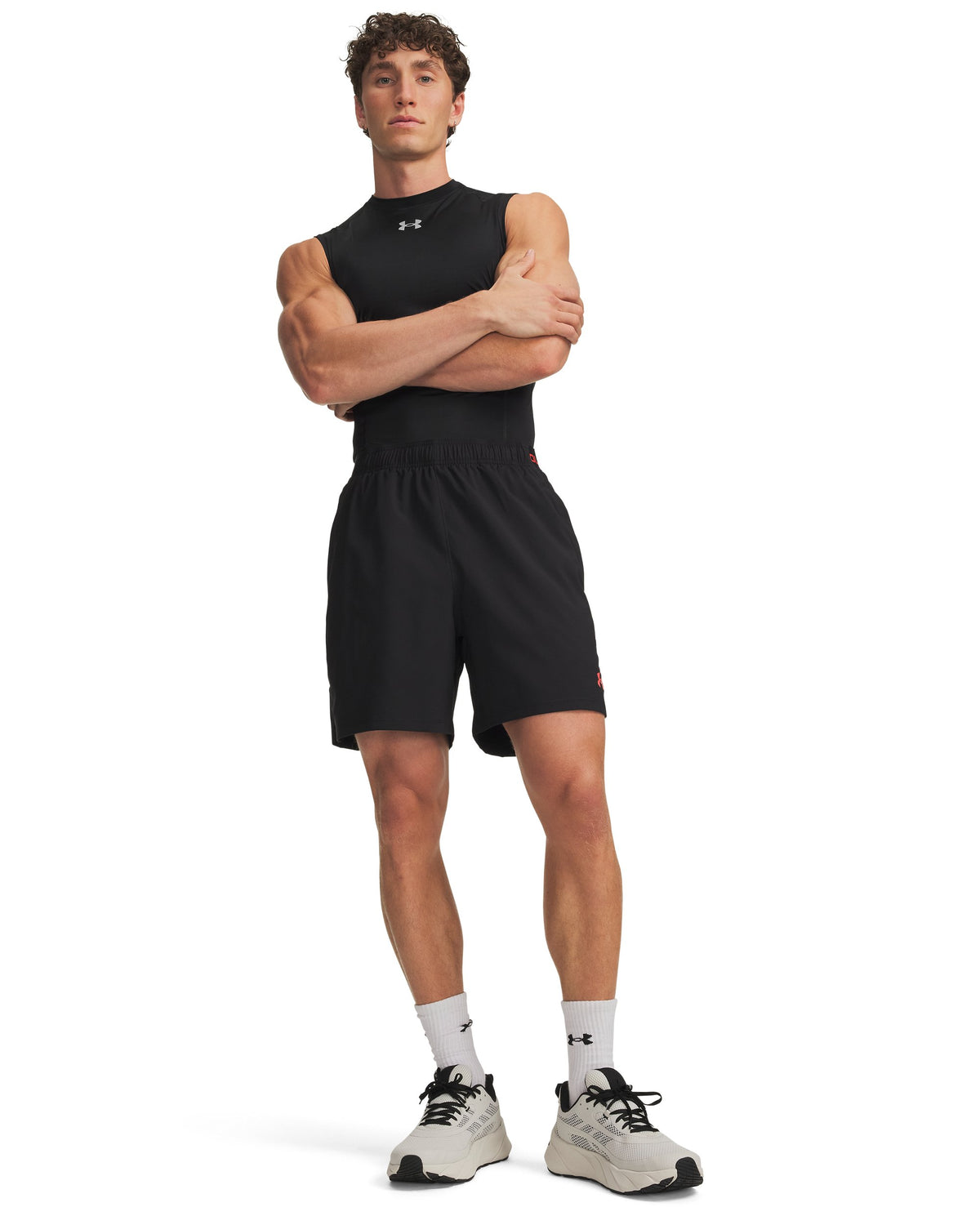 UA Vanish Wven Short 2.0 6in - Black / Venom Red - 012