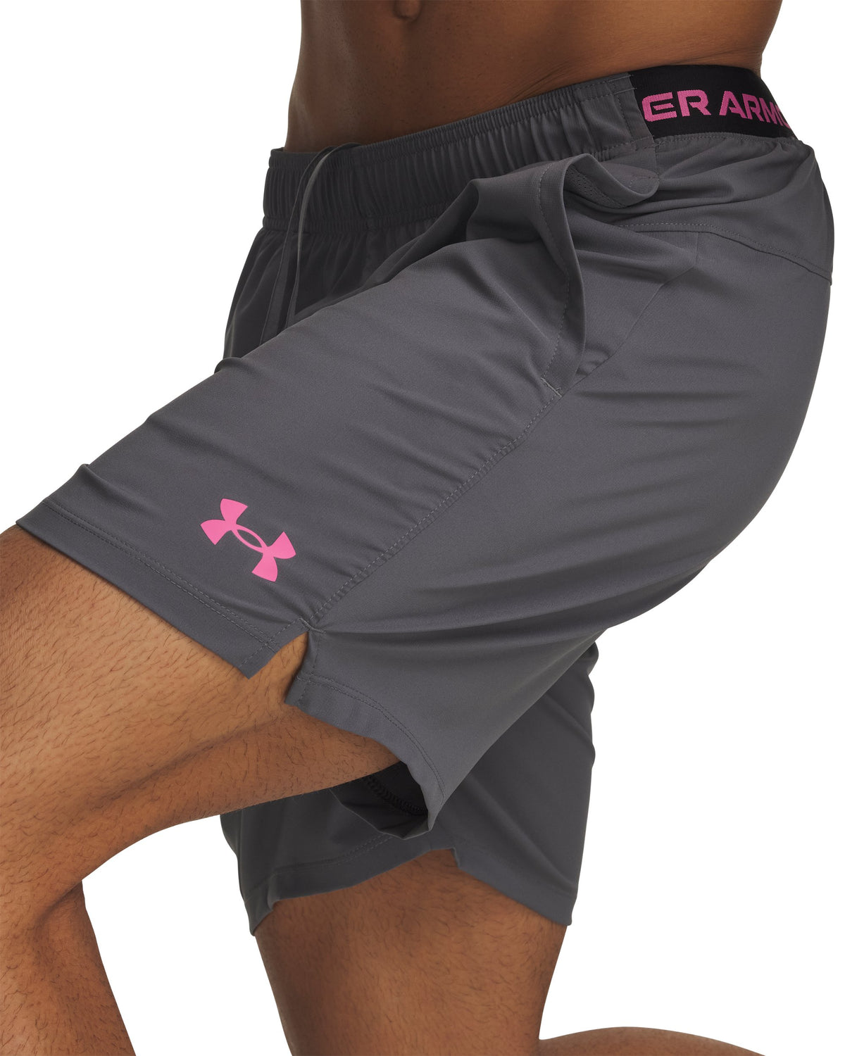 UA Vanish Wven Short 2.0 6in - Gray / Pink Frenzy - 026