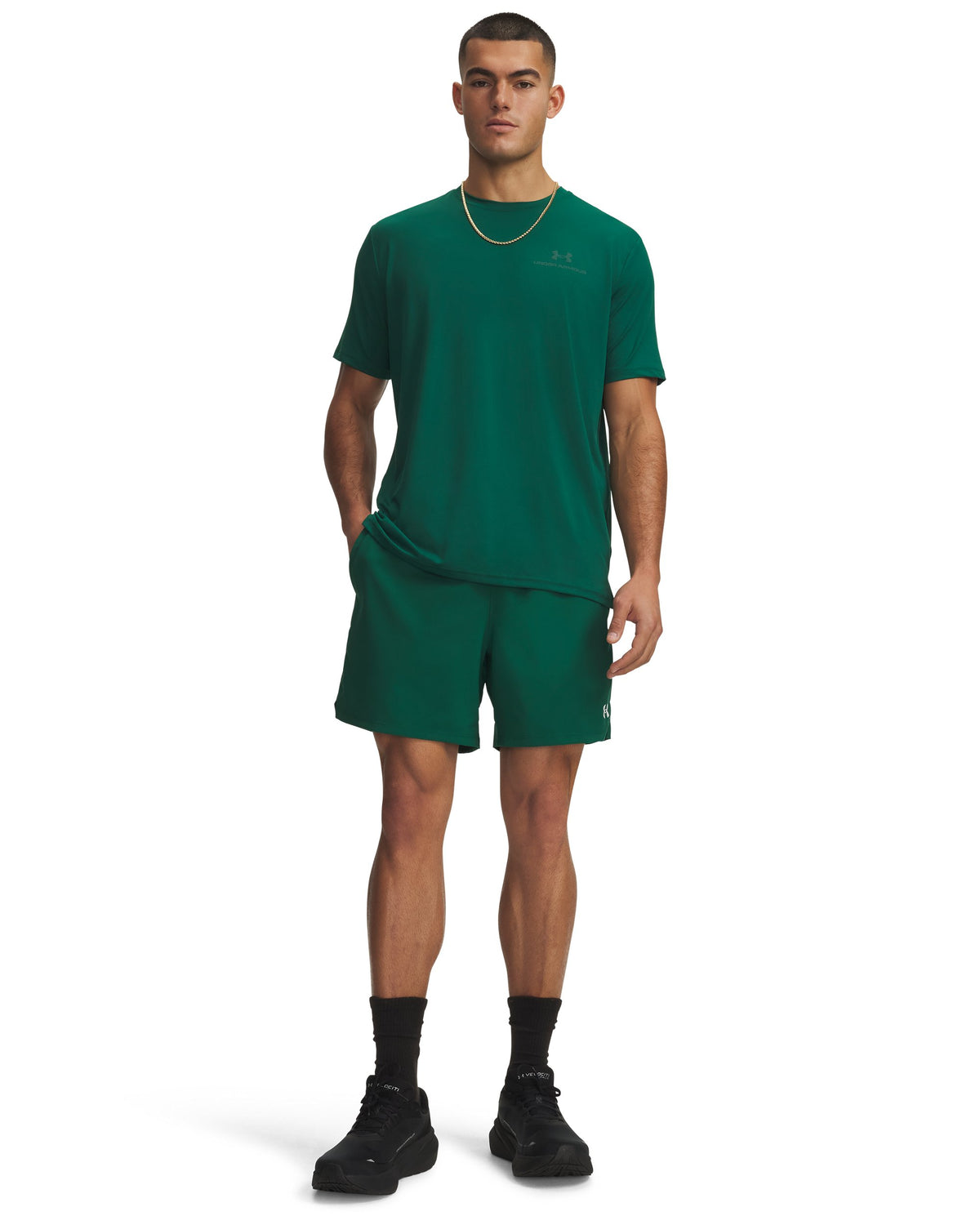 UA Vanish Wven Short 2.0 6in - Green / White - 312