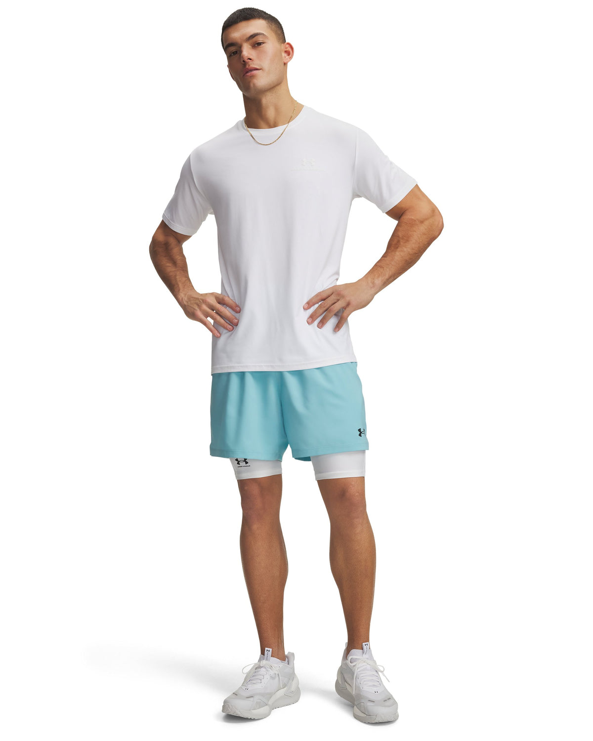 UA Vanish Wven Short 2.0 6in - כחול בהיר / שחור - 425