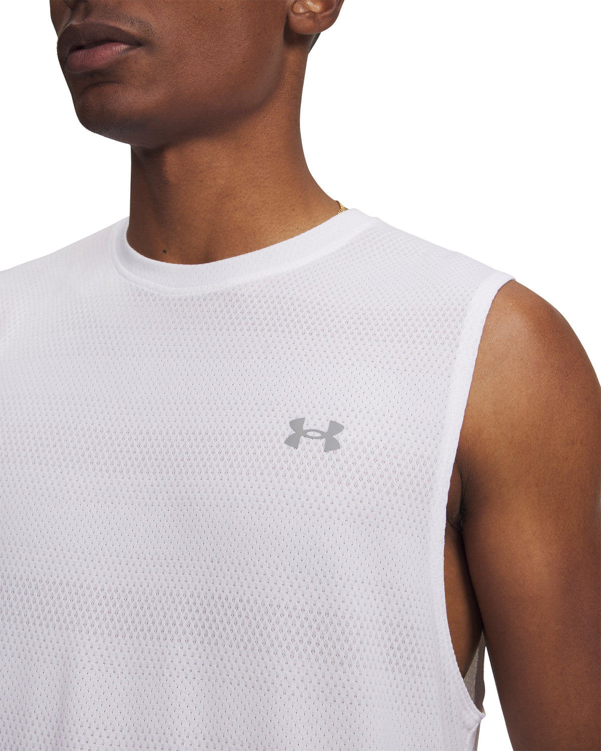 UA Velociti Tank - White / Reflective - 100
