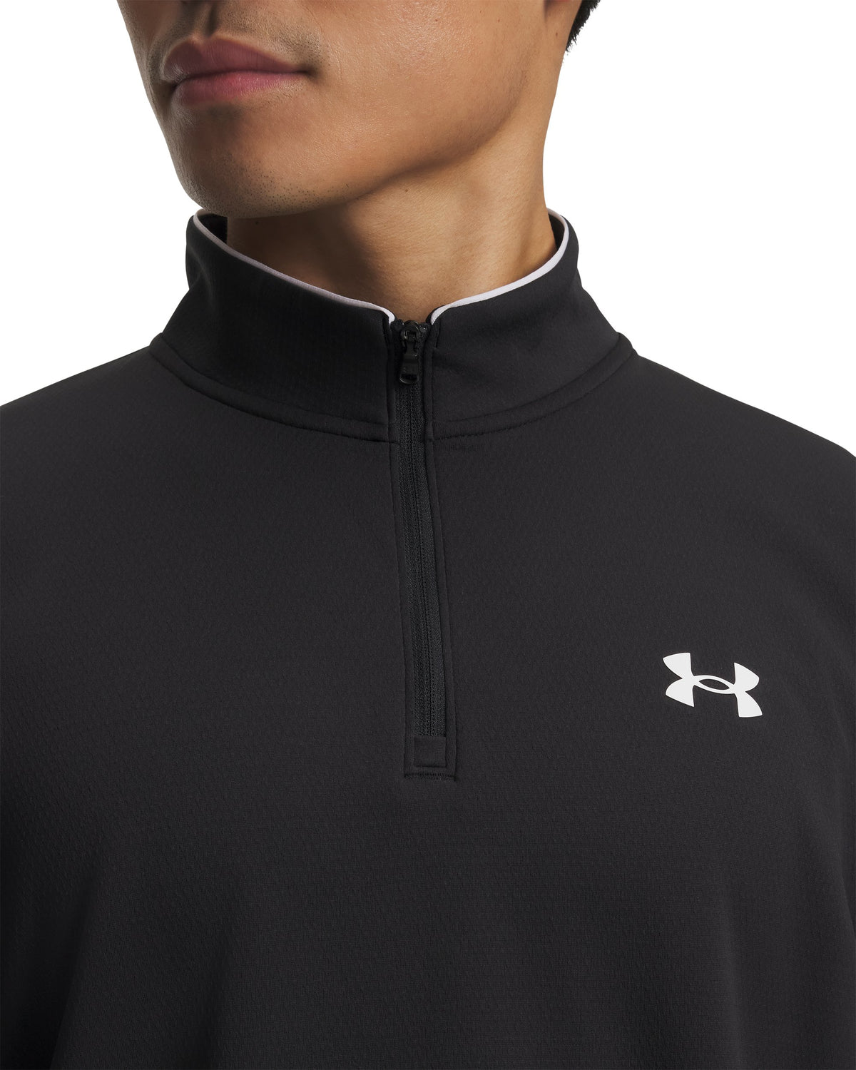 UA Links 1/4 Zip - Black / White - 001