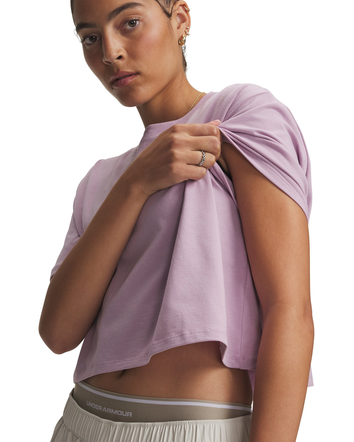 UA Rival Boxy Tee Solid - Pink / Pink Fog - 698