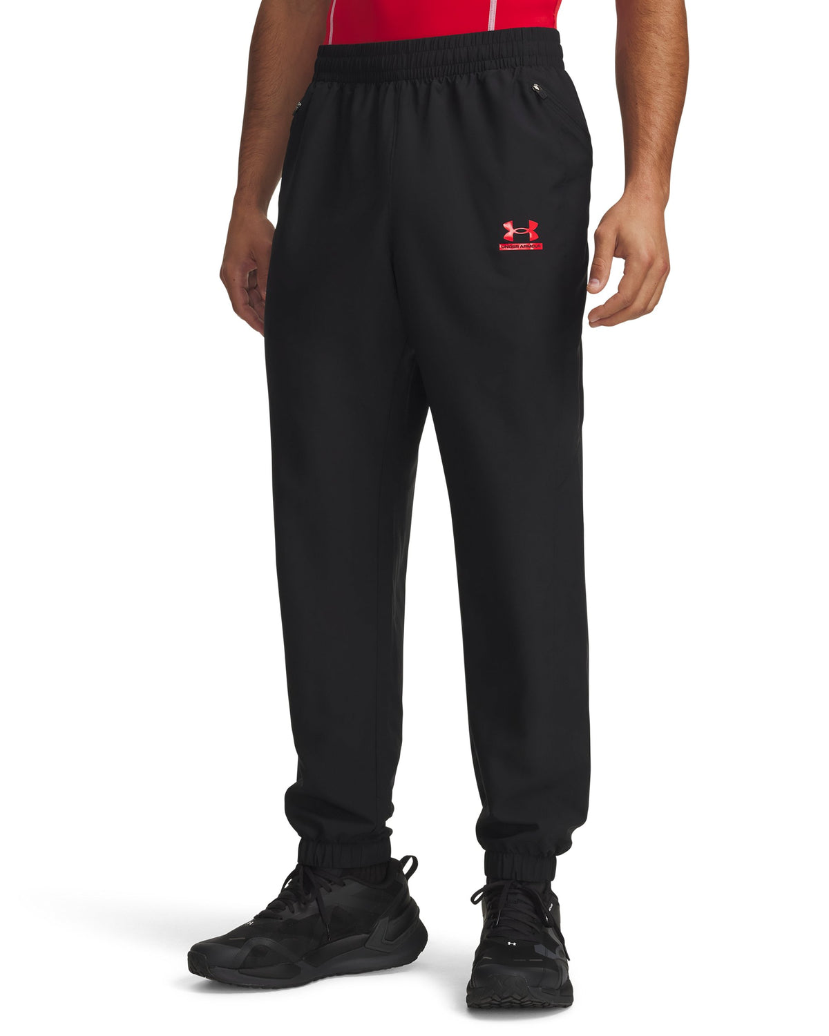 UA Tech Sport Pant - Black / Racer Red - 002