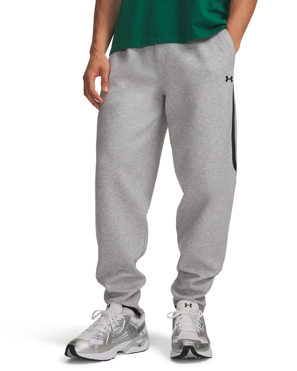 UA Unstoppable Flc Joggers - Gray / Black - 011