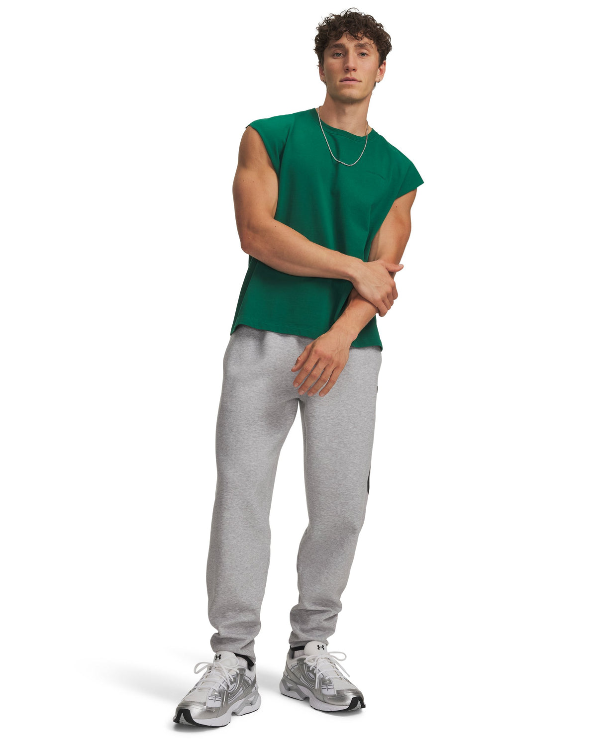 UA Unstoppable Flc Joggers - Gray / Black - 011