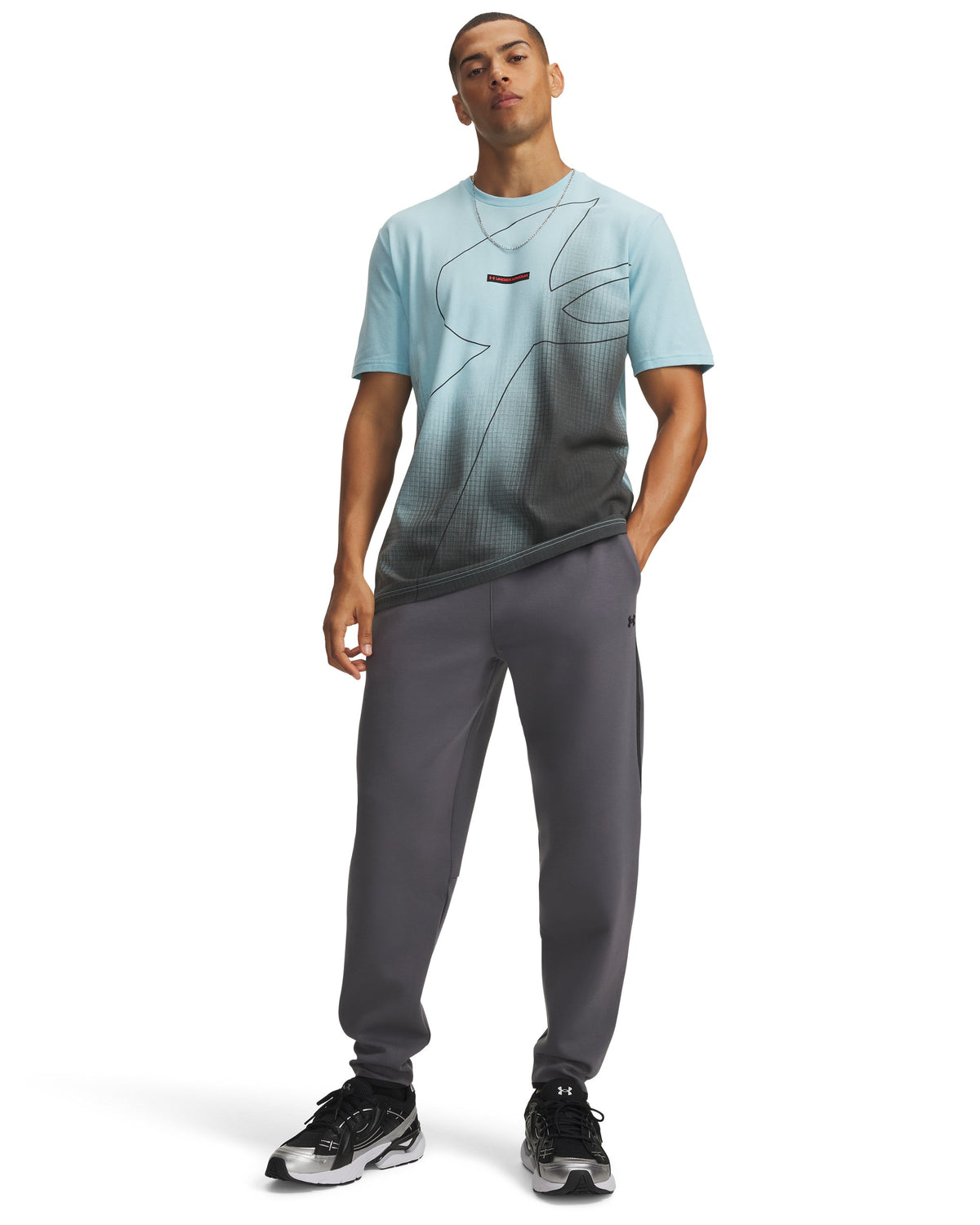UA Unstoppable Flc Joggers - Gray / Black - 025