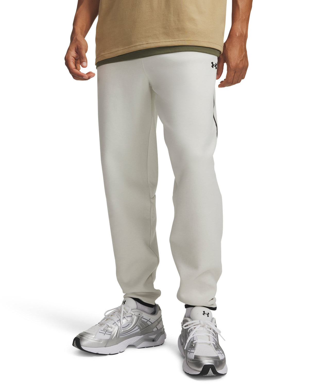 UA Unstoppable Flc Joggers - White / Black - 110