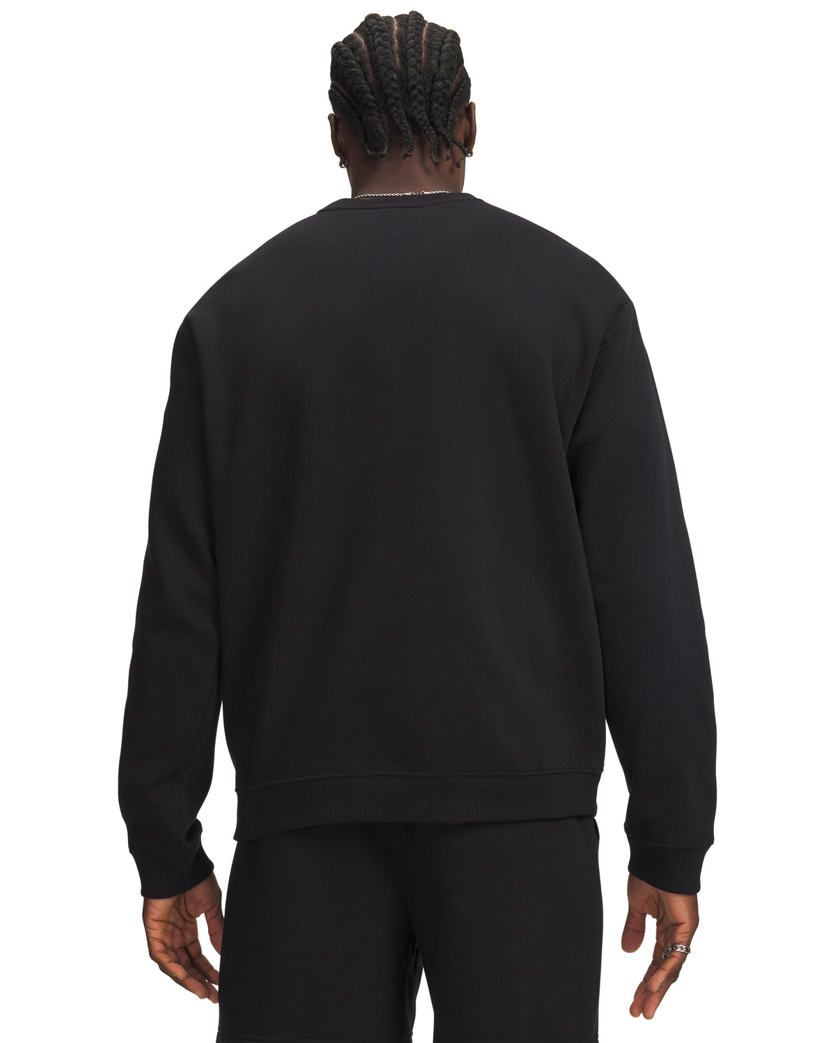 UA RIval Flc Crew - Black / White - 008