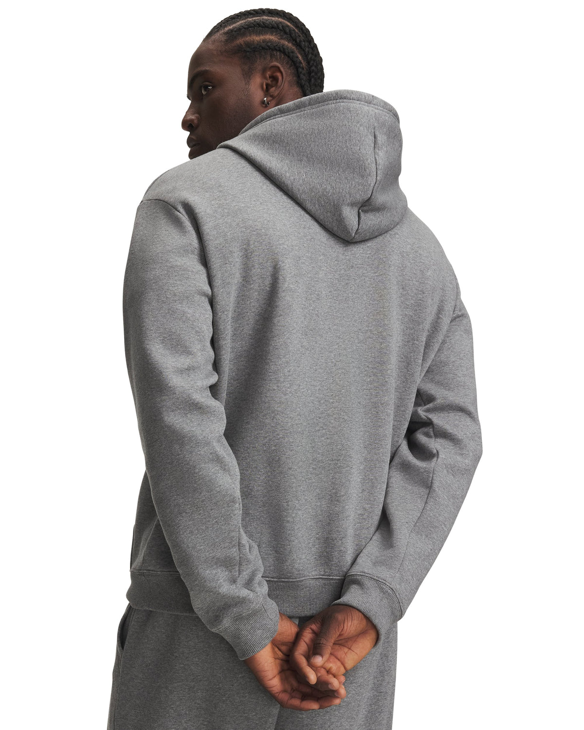 UA Rival Flc Hoodie - Gray / White - 025