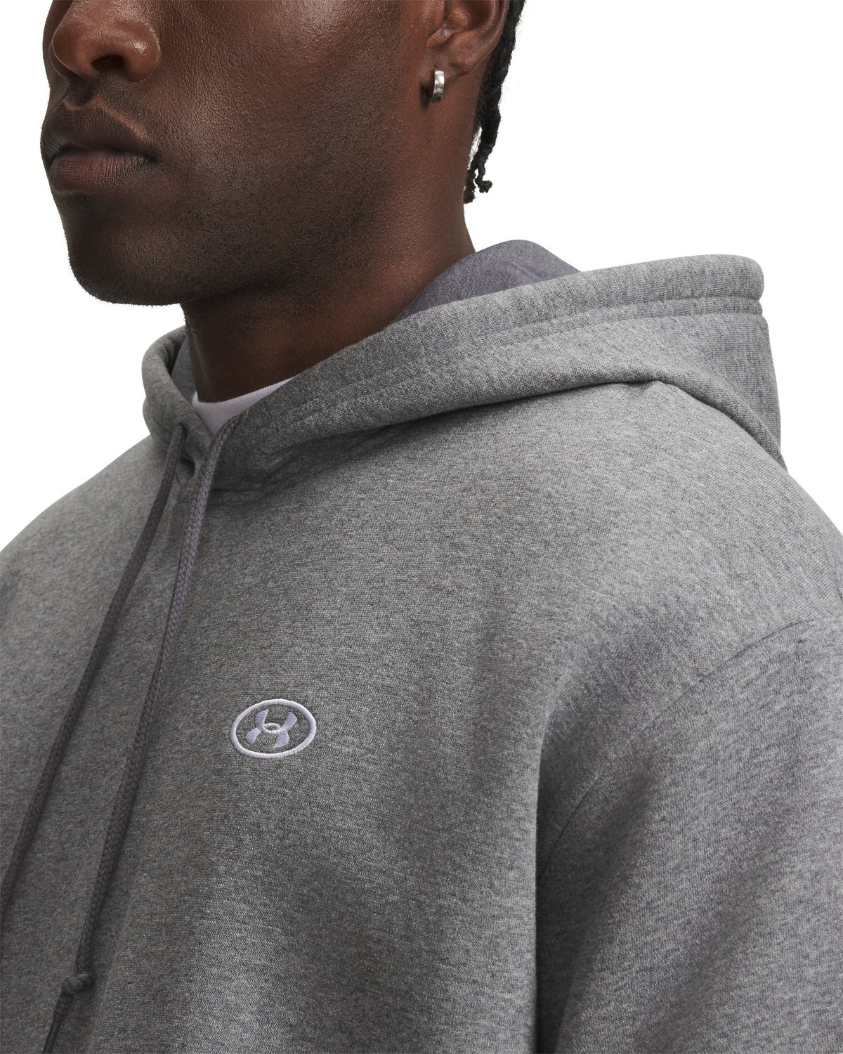 UA Rival Flc Hoodie - Gray / White - 025