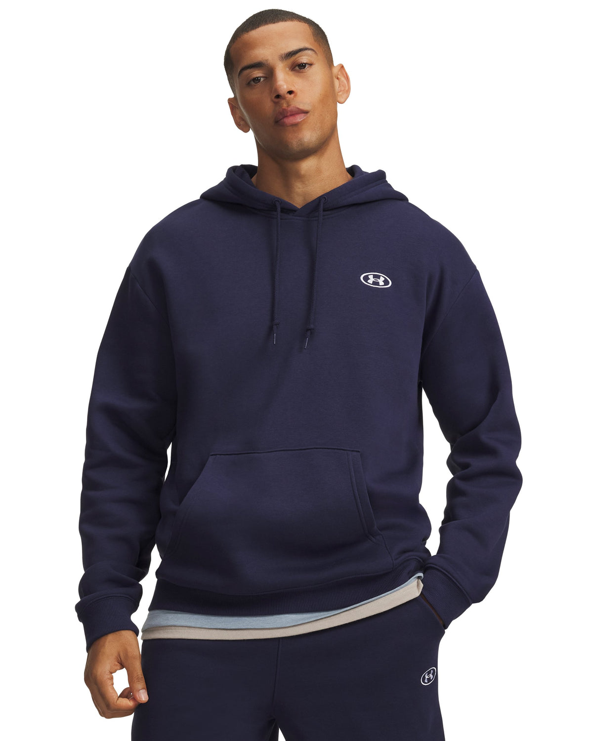 UA Rival Flc Hoodie - Blue / White - 410