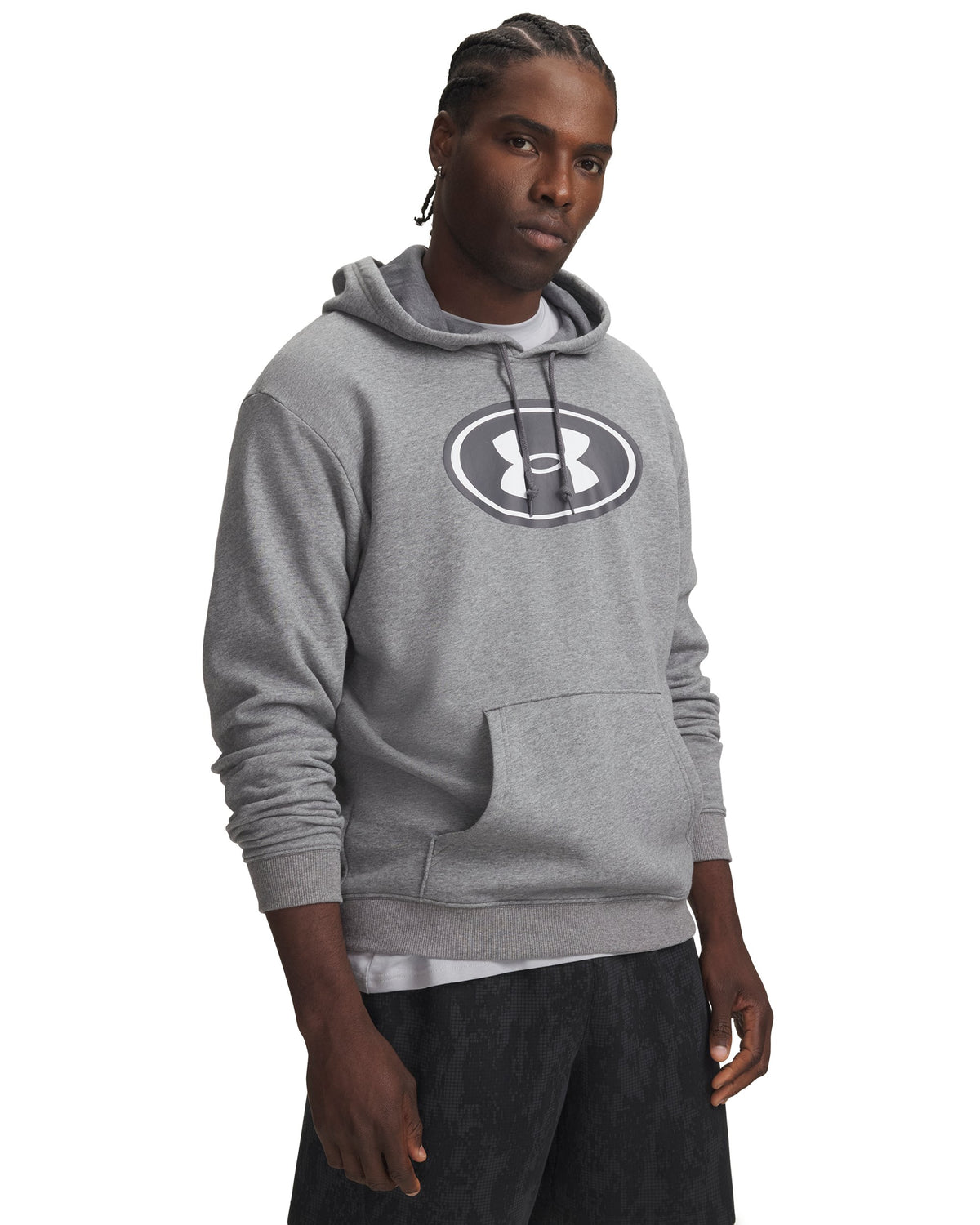 UA Rival Fleece Branded - אפור