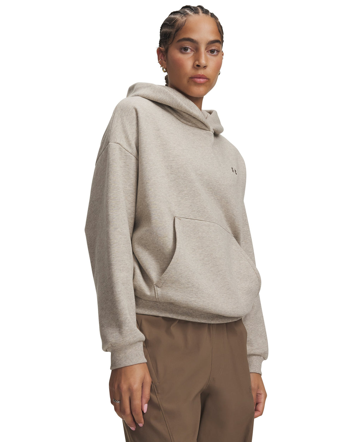 Icon Fleece Hoodie - Brown / Timberwolf Taupe - 204