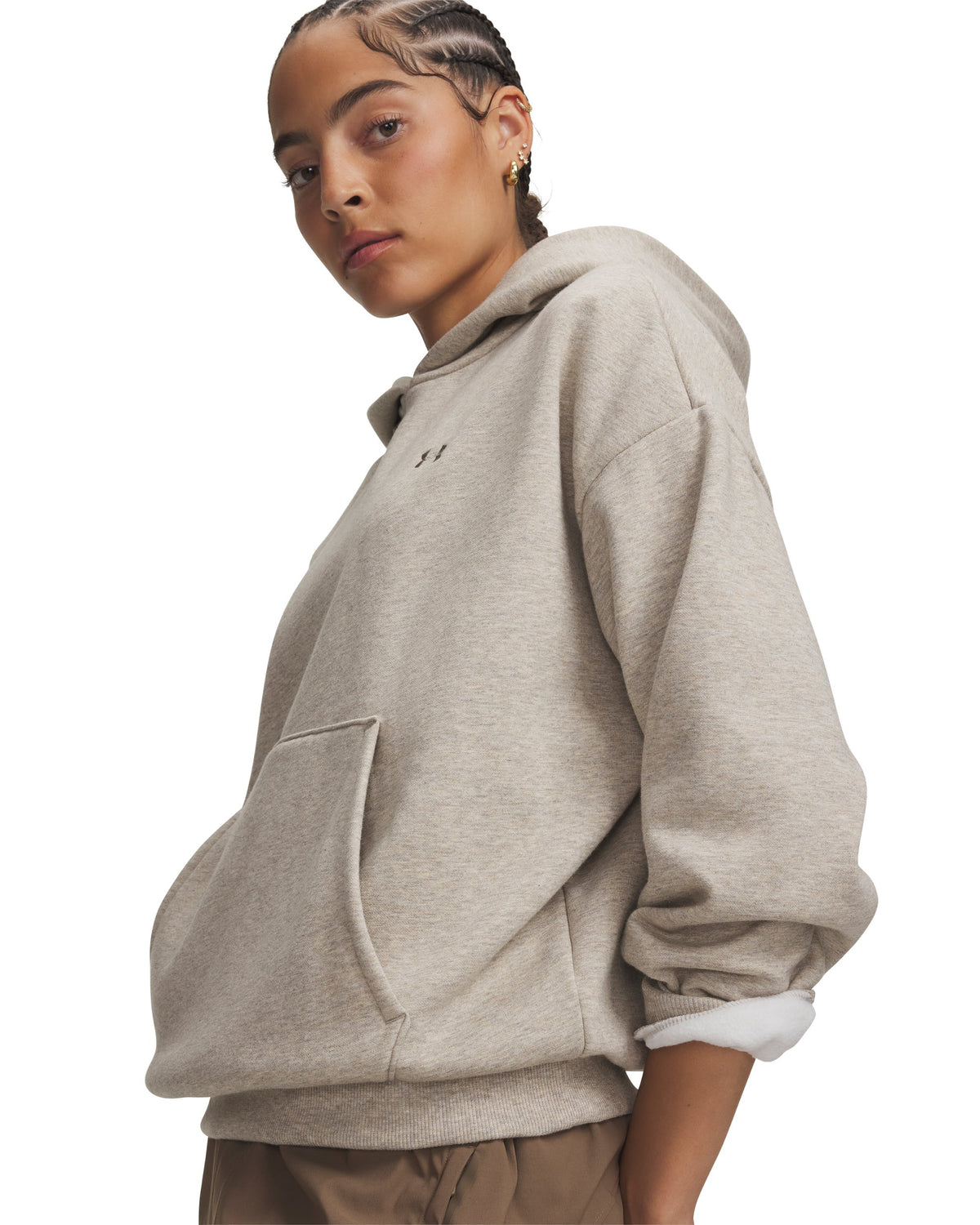 Icon Fleece Hoodie - Brown / Timberwolf Taupe - 204