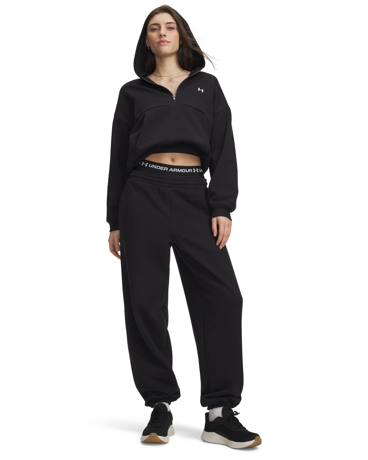 Icon Flc Gym Pant - Black / White - 009