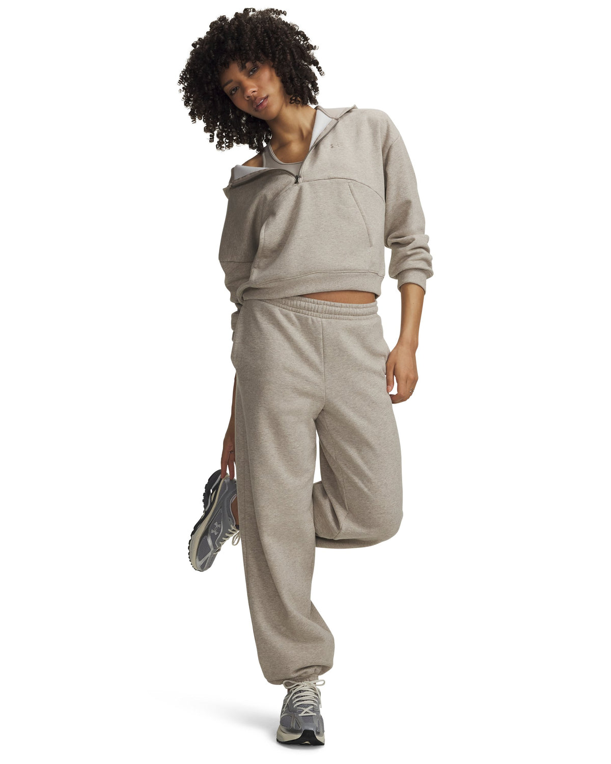 Icon Flc Gym Pant - Brown / Timberwolf Taupe - 205