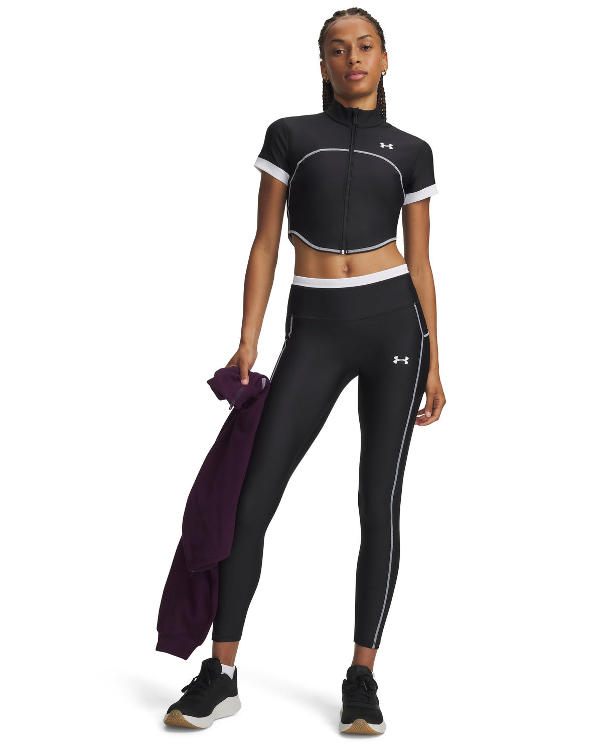 UA HeatGear Novelty Legging - Black / White - 001