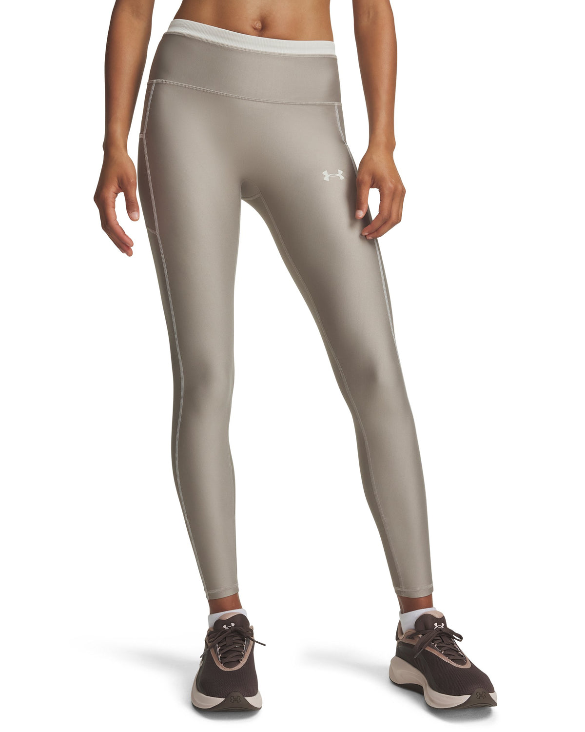 UA HeatGear Novelty Legging - Brown / Summit White - 203