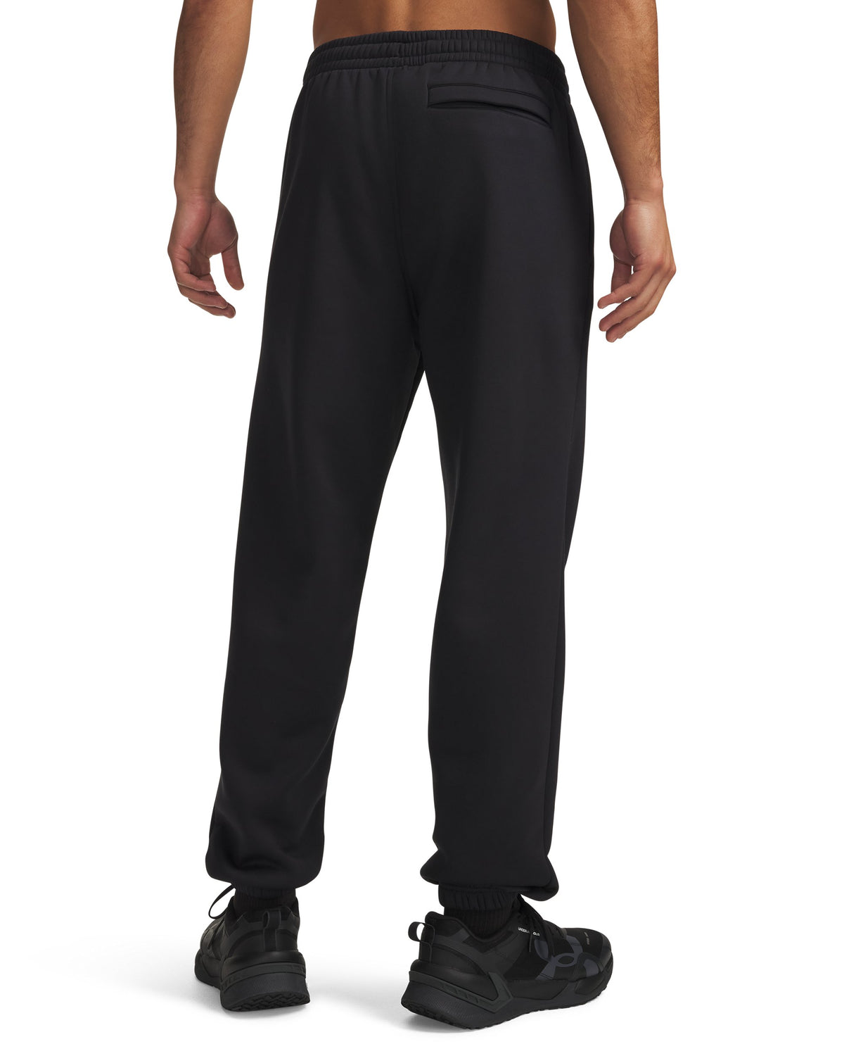 UA Armour Fleece Joggers - Black / White - 001
