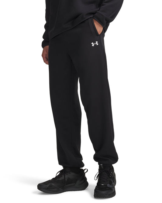 UA Armour Fleece Joggers - Black / White - 001