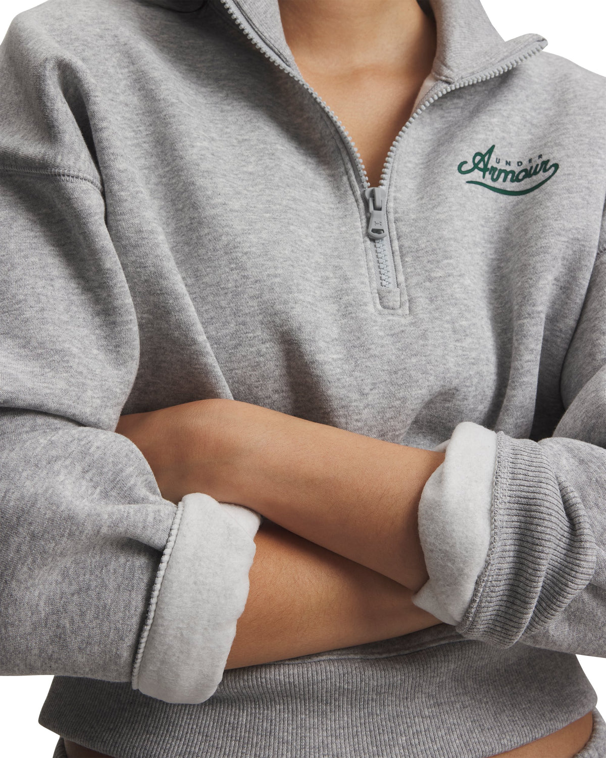 RIVAL FLEECE VARSITY HZ - Gray / Arden Green - 011