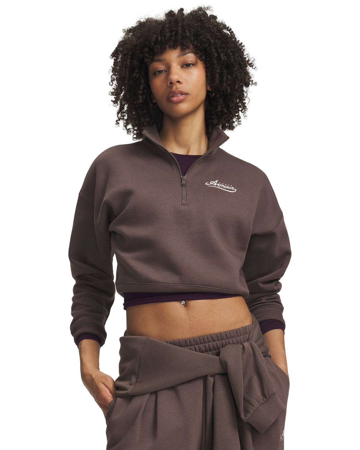 RIVAL FLEECE VARSITY HZ - Brown / Bashful Pink - 200