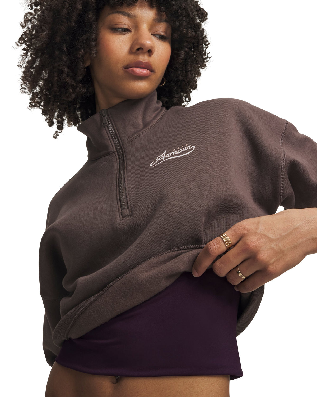 RIVAL FLEECE VARSITY HZ - Brown / Bashful Pink - 200