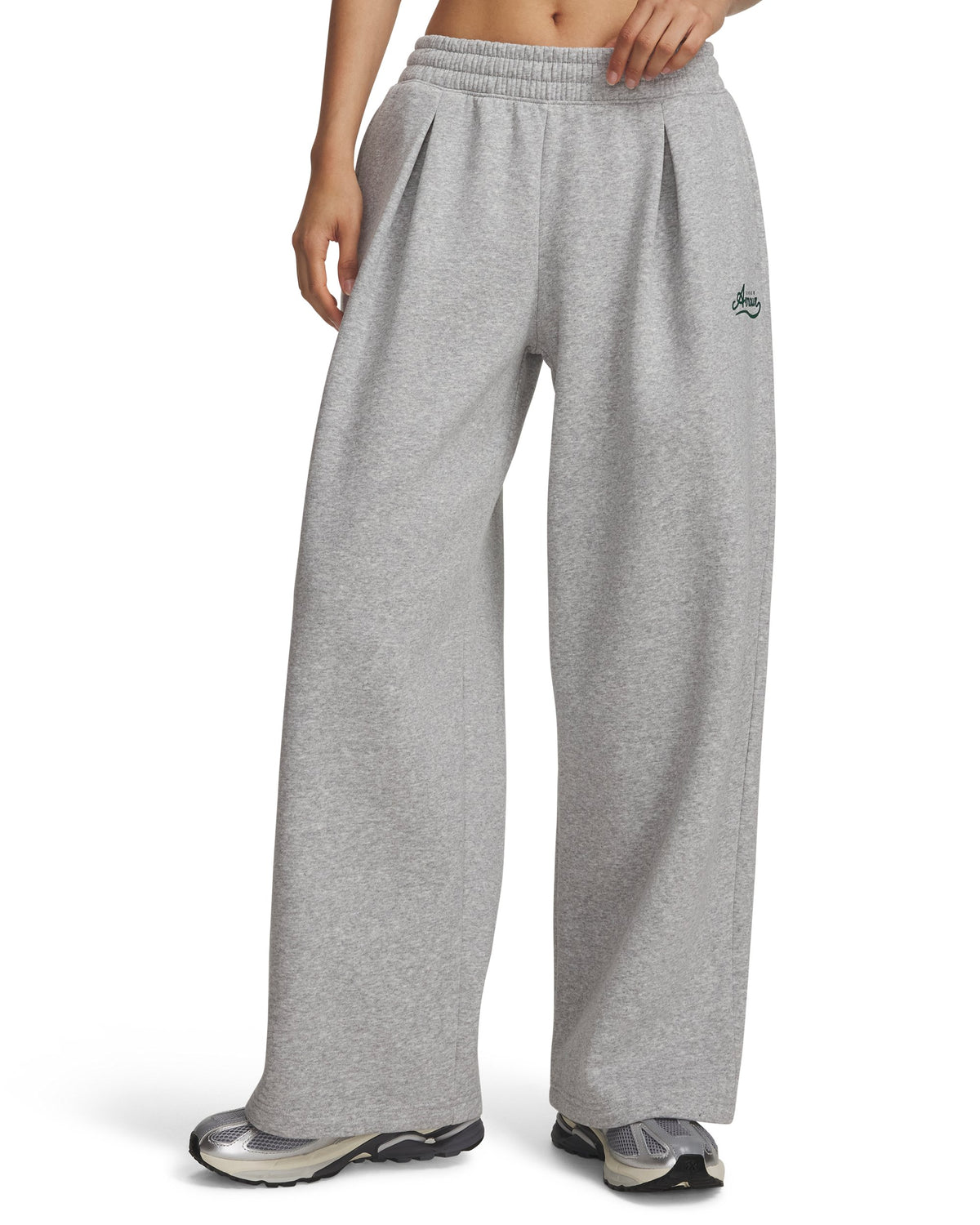 RIVAL PLEATED VARSITY PANT - Gray / Arden Green - 011